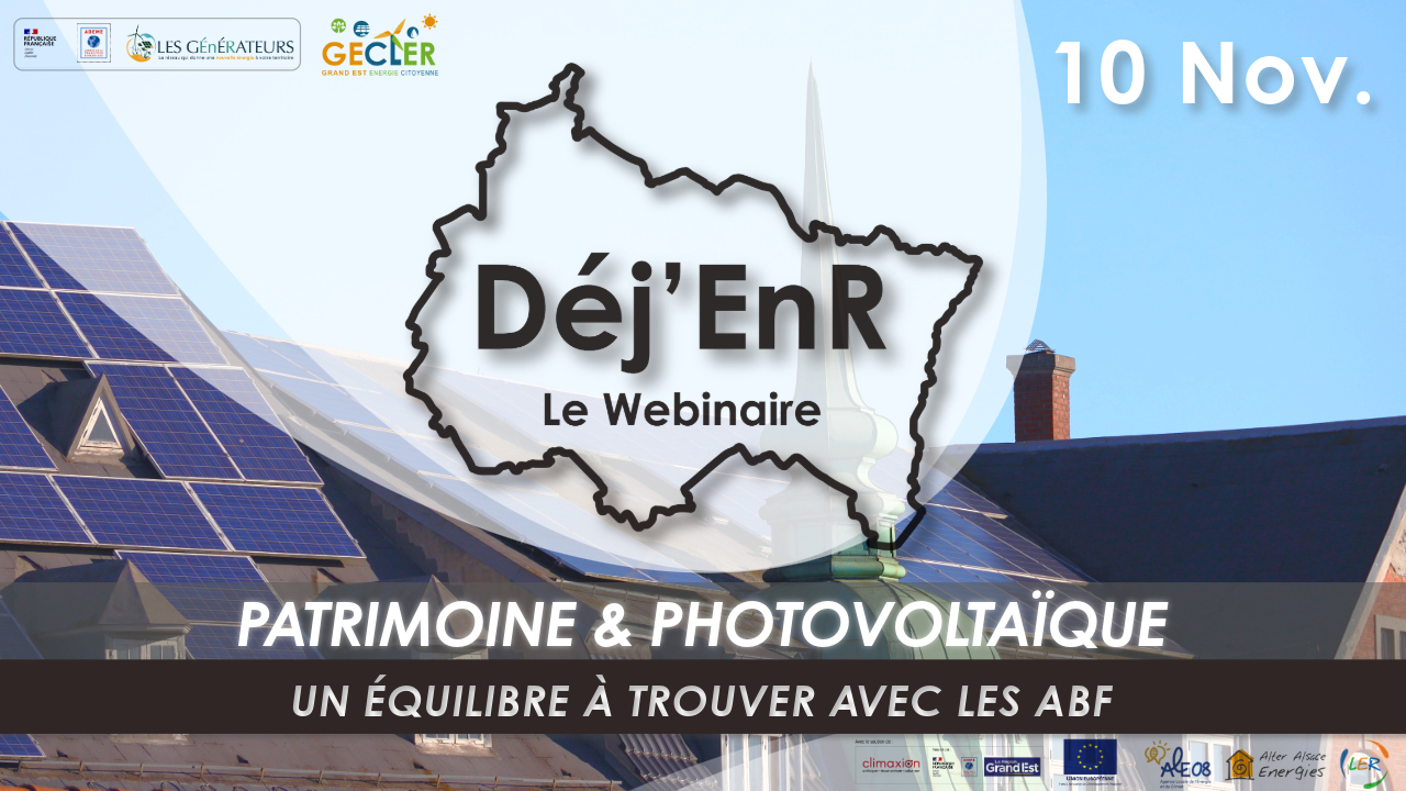 Déj’EnR : PATRIMOINE & PHOTOVOLTAÏQUE