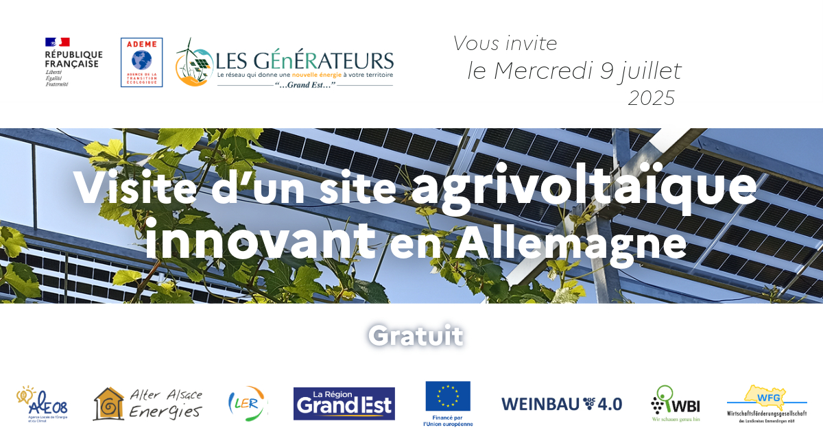 Visite d’une installation photovoltaïque sur vignes en Allemagne