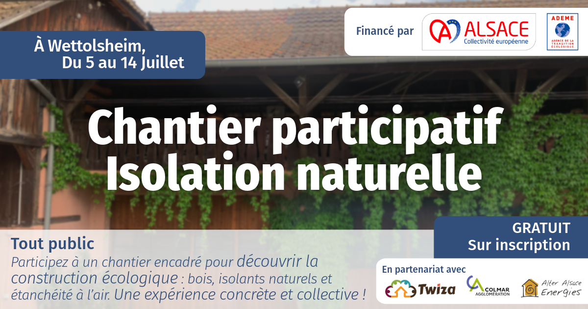Chantier participatif : Isolation naturelle avec Twiza