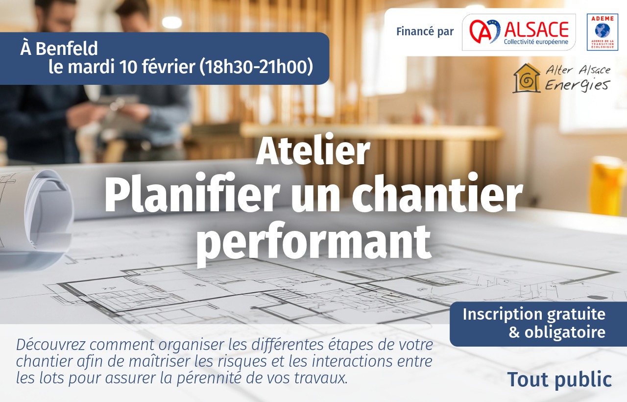 Atelier Planifier un chantier performant