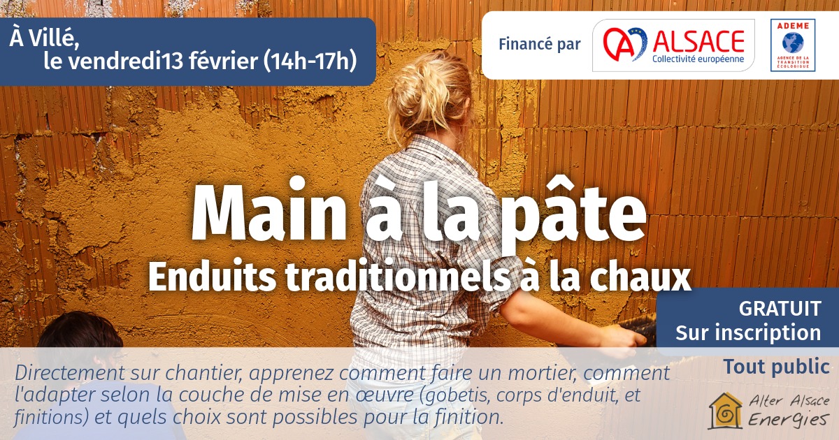 Atelier enduits traditionnels à la chaux