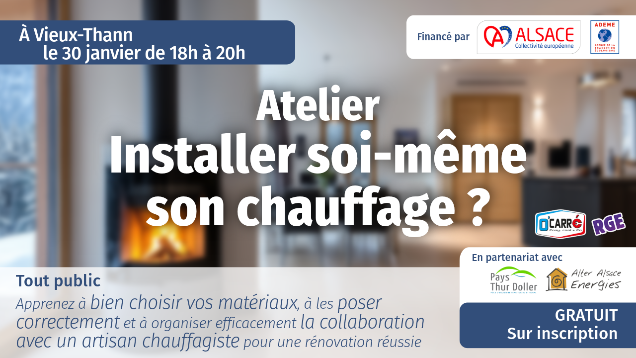 Atelier auto-rénovation accompagnée : installer soi-même son chauffage