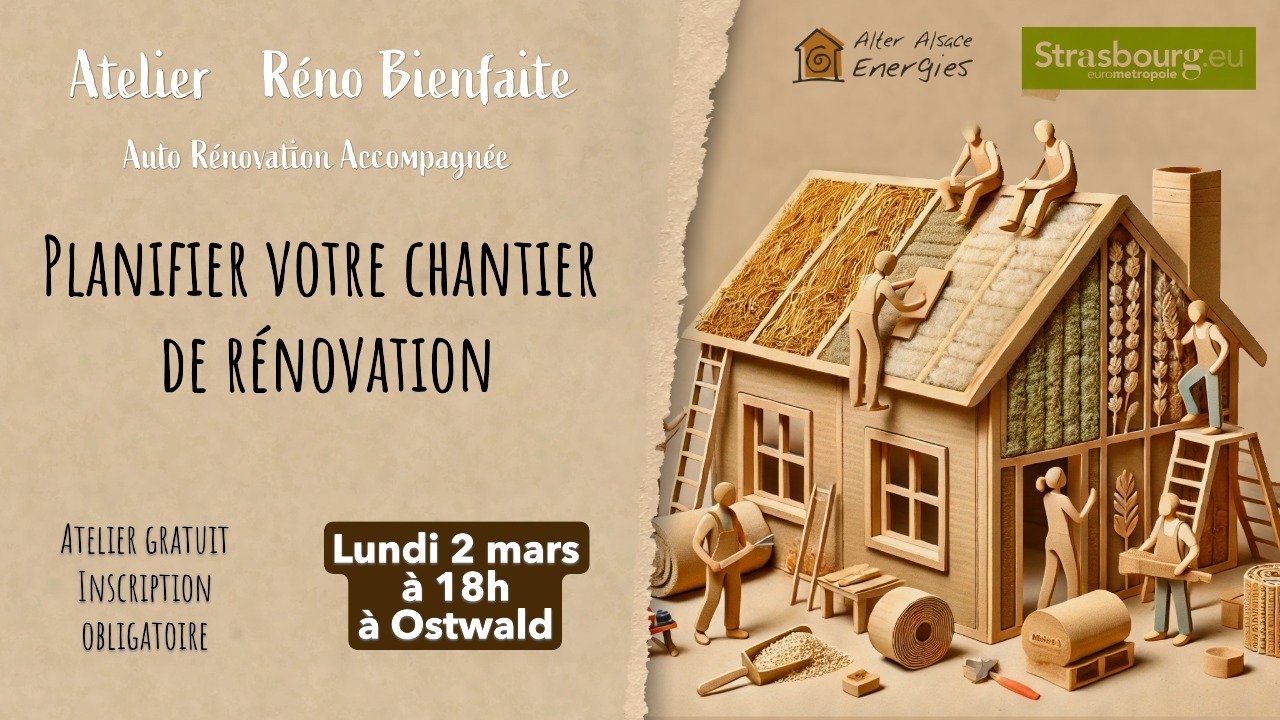 Planifier son chantier d&rsquo;auto rénovation – Atelier Réno Bienfaite